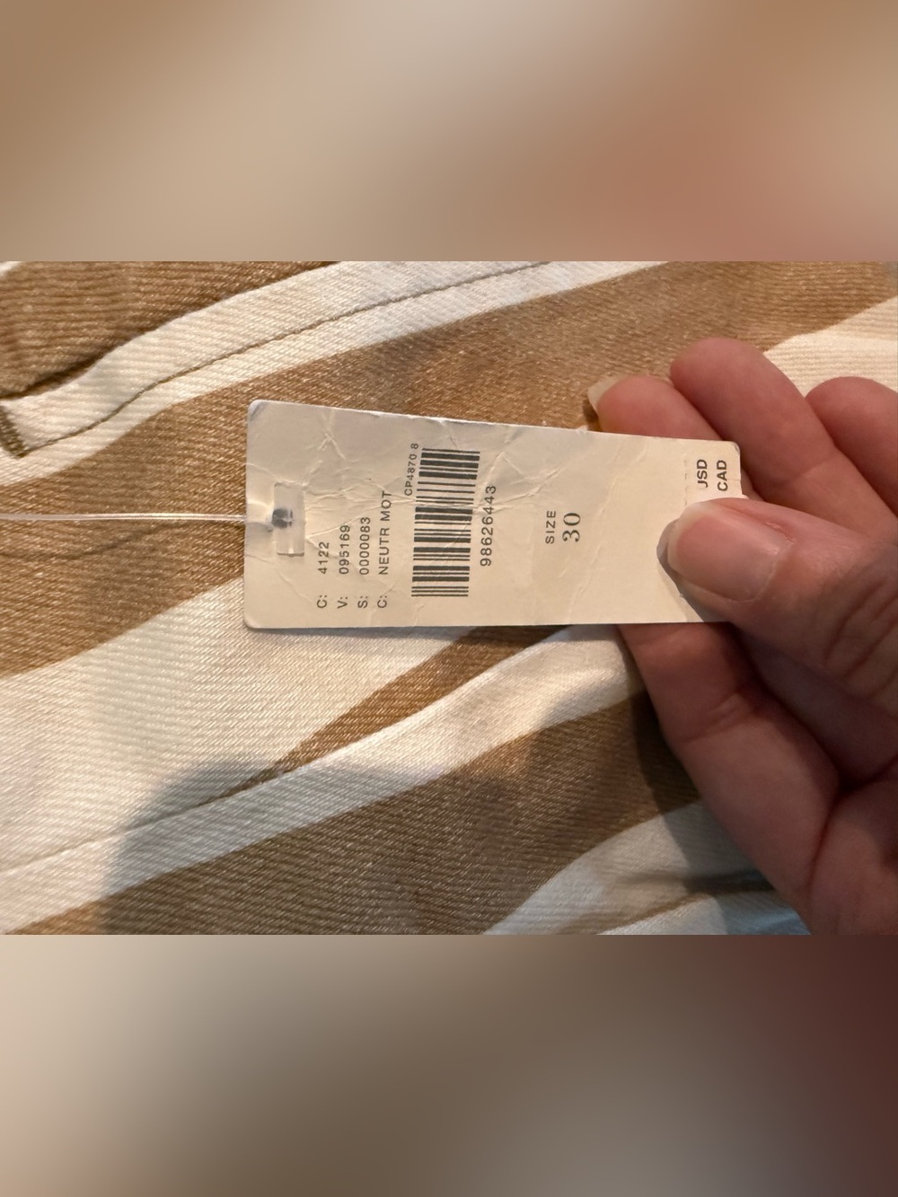 NWT Anthropologie Maeve High-Rise Wide-Leg Striped Jeans 30 - Picture 10 of 12